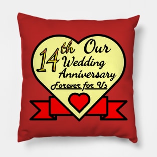 Our 14th Wedding anniversary Pillow