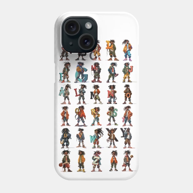 Street Gang Alphabet Phone Case by JunkyDotCom