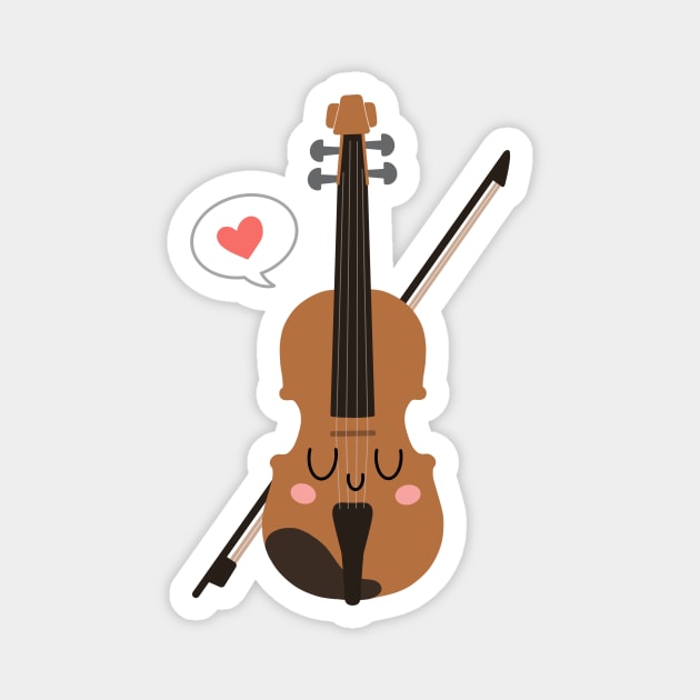 violin love Magnet by creativeballoon