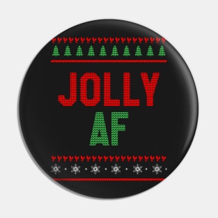 Jolly AF - Funny Christmas Pin