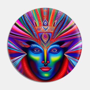 New World Gods (28) - Mesoamerican Inspired Psychedelic Art Pin