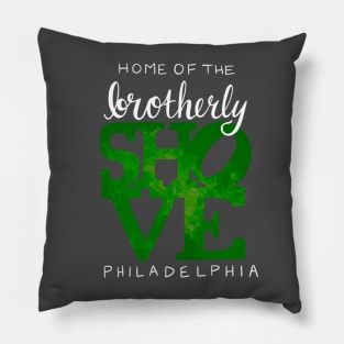 Brotherly Shove - Green Icon Pillow