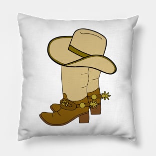 WILD West Cowboy Boots Cowboy Hat Pillow