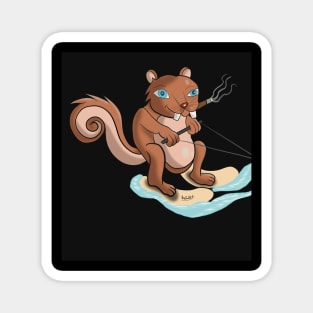 Water Skiing Squirrel Magnet