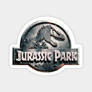 Jurassic Park stone engraved logo Magnet