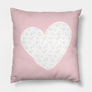 Little heart white Pillow