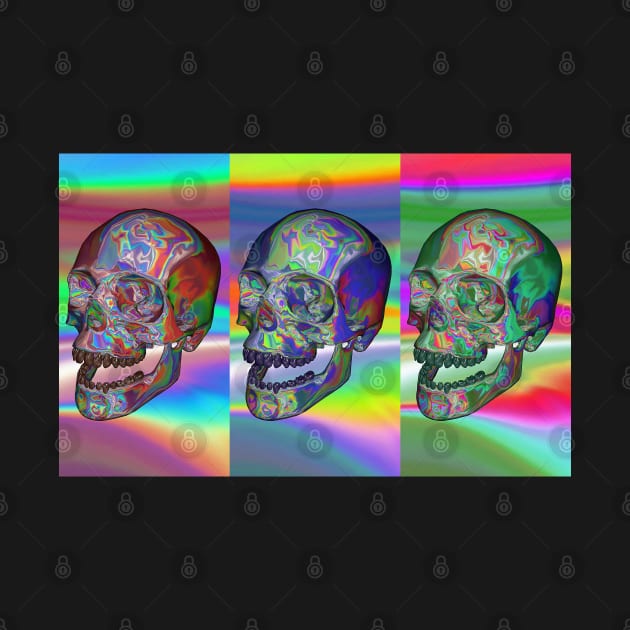 Aesthetic Triple Rainbow Crystal Skull ∆∆∆∆ Graphic Design/Illustration by DankFutura