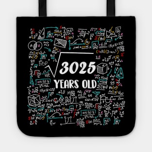 Square Root Of 3025 Bday Math 55Th Birthday 55 Years Old Tote