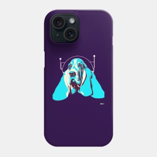 Retro Futuristic Basset Hound Phone Case