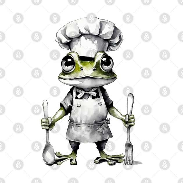 chef frog cool by Profound Prints