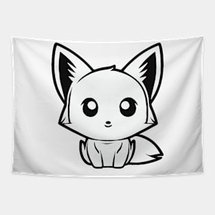 Monochrome cutie fox Tapestry