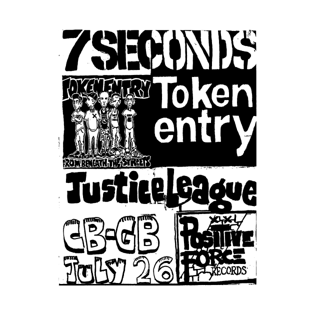 7 Seconds / Token Entry Hardcore Flyer by Punk Flyer Archive