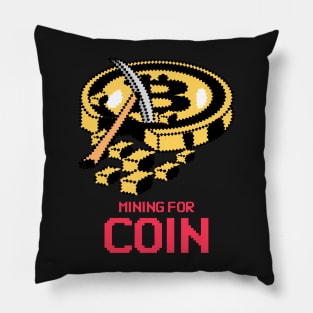 Mining For Crypto Coins Pillow