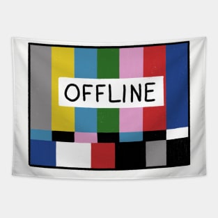 No Signal Television Screen Color Bars Test Pattern Offline Tapestry