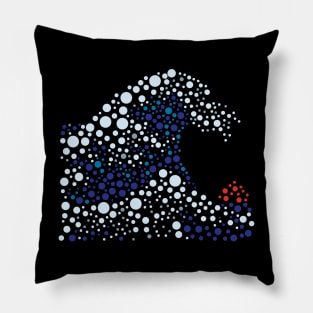 Abstract great japanese wave Pillow