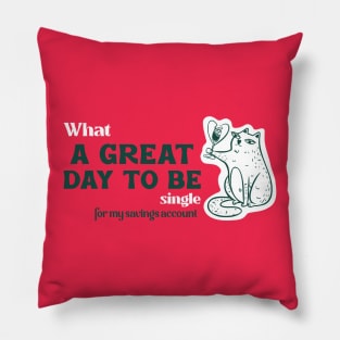 What a Great Day to be Single for my Savings Account Pillow