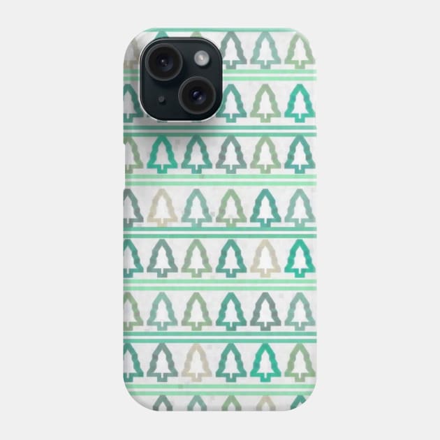 Yule Christmas Tree Pattern Phone Case by Wicca Fairy