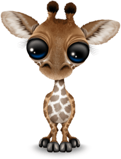 Cute Curious Baby Giraffe Magnet