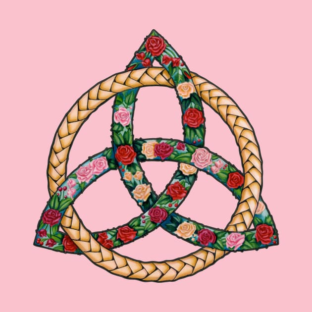 Celtic Roses Trinity Symbol (Irish Knot) by Colette