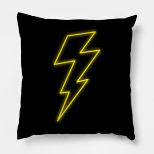 Neon Lightning Bolt Pillow