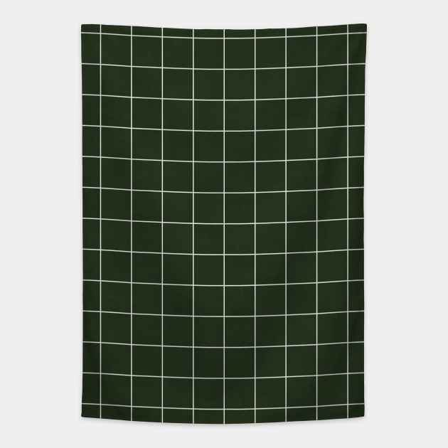 Small Grid Pattern - Deep Green Tapestry by ZoltanRatko