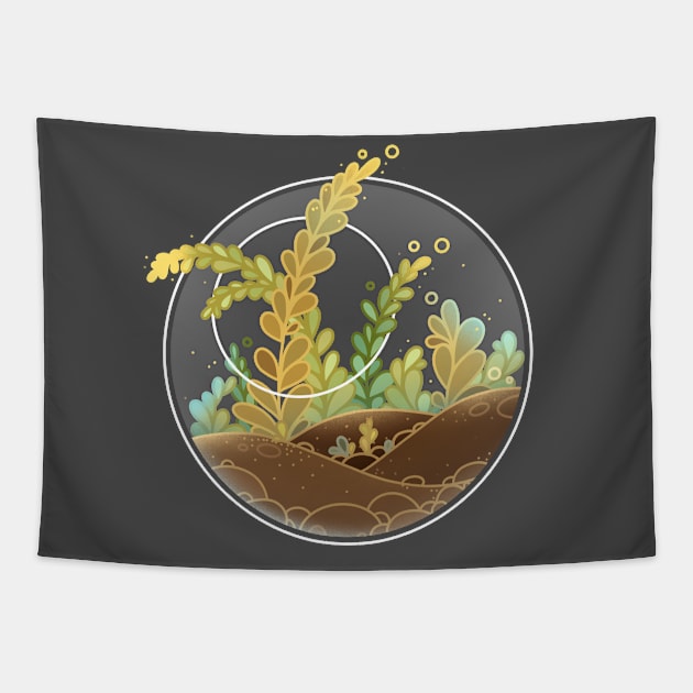 Yellow succulent Tapestry by maryallen138