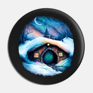 Round Doors in Winter - Fantasy Pin