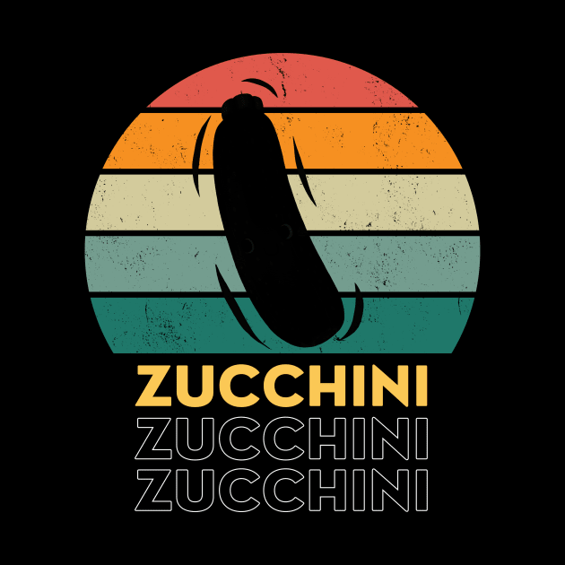 Zucchini Vintage Sunset Funny by DesignArchitect