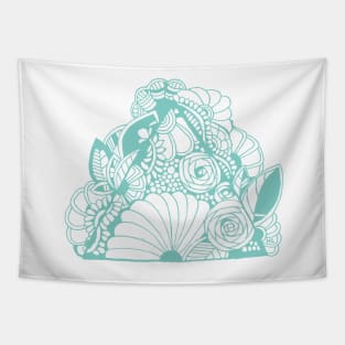 Mint floral tattoo Tapestry