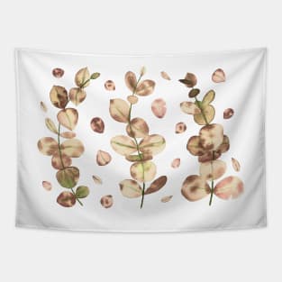 Caramel Eucalyptus Leaves Tapestry