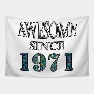 Awesome Since 1971 Birthday 50th, 2021 Funny Retro Tapestry