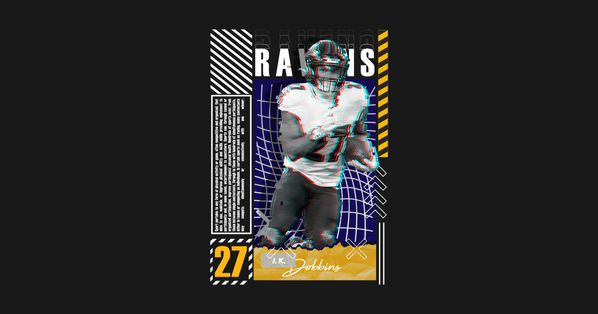 J.K. Dobbins Football Design Poster Ravens Jk Dobbins TShirt TeePublic