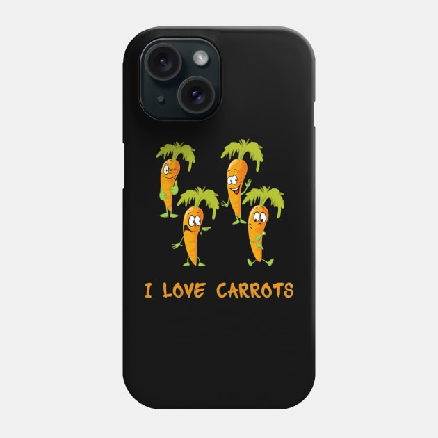 I love carrots, funny vegetables design, gift idea Phone Case by Stell_a