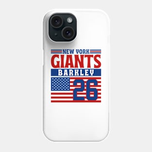 New York Giants Barkley 26 American Flag Football Phone Case