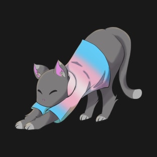 Trans cat stretching T-Shirt