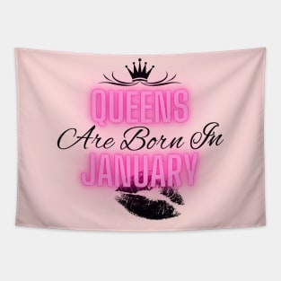 Queens are born in January - Quote Tapestry