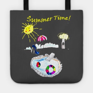 Summer Time Kid Drawing Tote