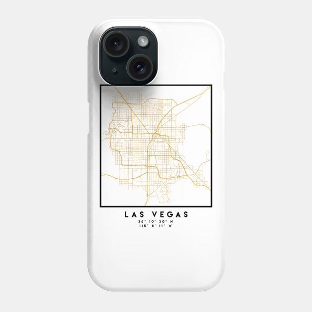 LAS VEGAS NEVADA CITY STREET MAP ART Phone Case by deificusArt