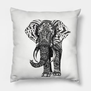 zentangled elephant Pillow