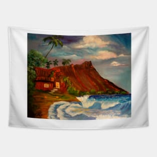 Mystic Cottage by the Sea Tapestry