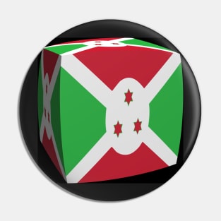 Burundi Flag cubed. Pin