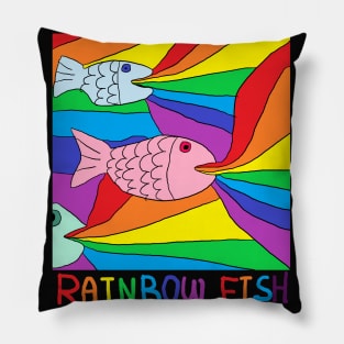 rainbow fish Pillow