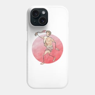 Lupercalia celebrant brandishing goatskin strips Phone Case