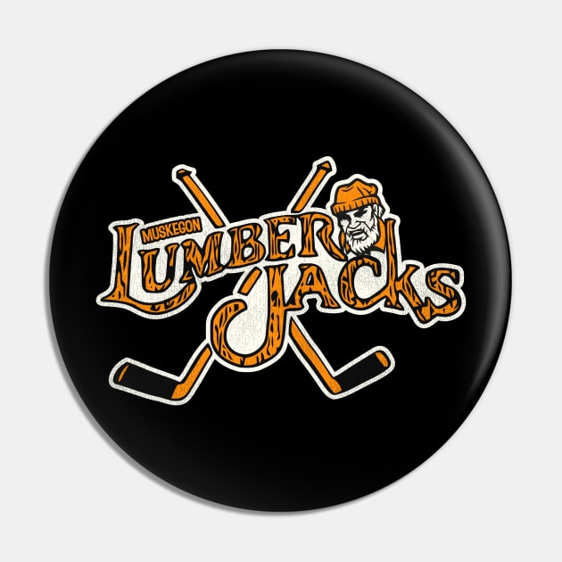 Defunct Muskegon Lumberjacks Hockey Team Pin by Defunctland