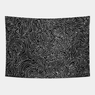 Abstract Ink Drawing #8 Black Tapestry