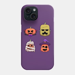 Pumpkins Dressed As Famous Halloween Characters Phone Case