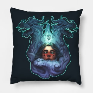 Smoking girl. Pillow