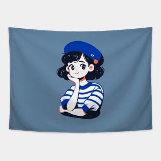 Kawaii girl anime Tapestry