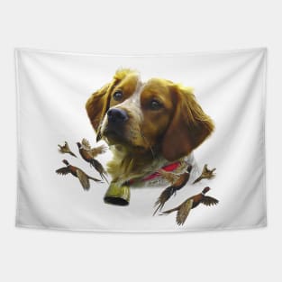 Brittany Spaniel Art Tapestry