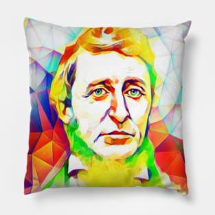 Henry David Thoreau Colourful Portrait | Henry David Thoreau Artwork 12 Pillow